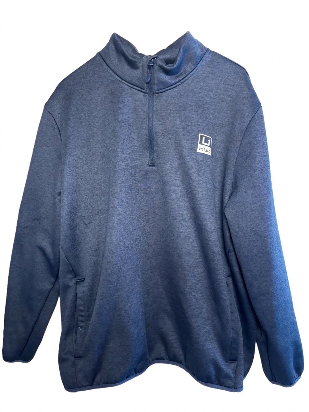 Huk Performance Men's 2XL Pullover Blue Flawed 1/4 Zip